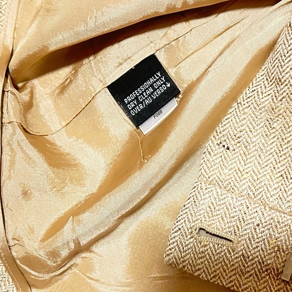 Dana Buchman Women’s Separates Herringbone Tan/Beige Blazer Size10 & Pants Size8 - Picture 13 of 13